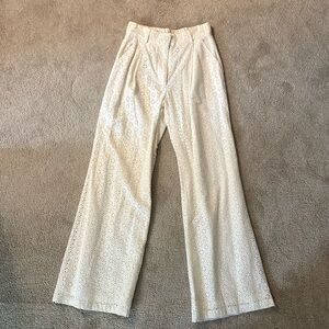 White Eyelet Pants